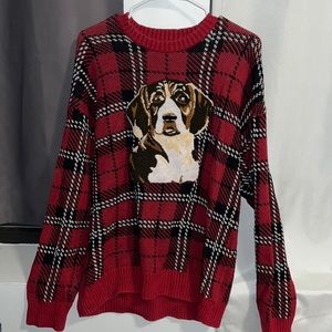 Urban outfitters plad patterned dog sweater